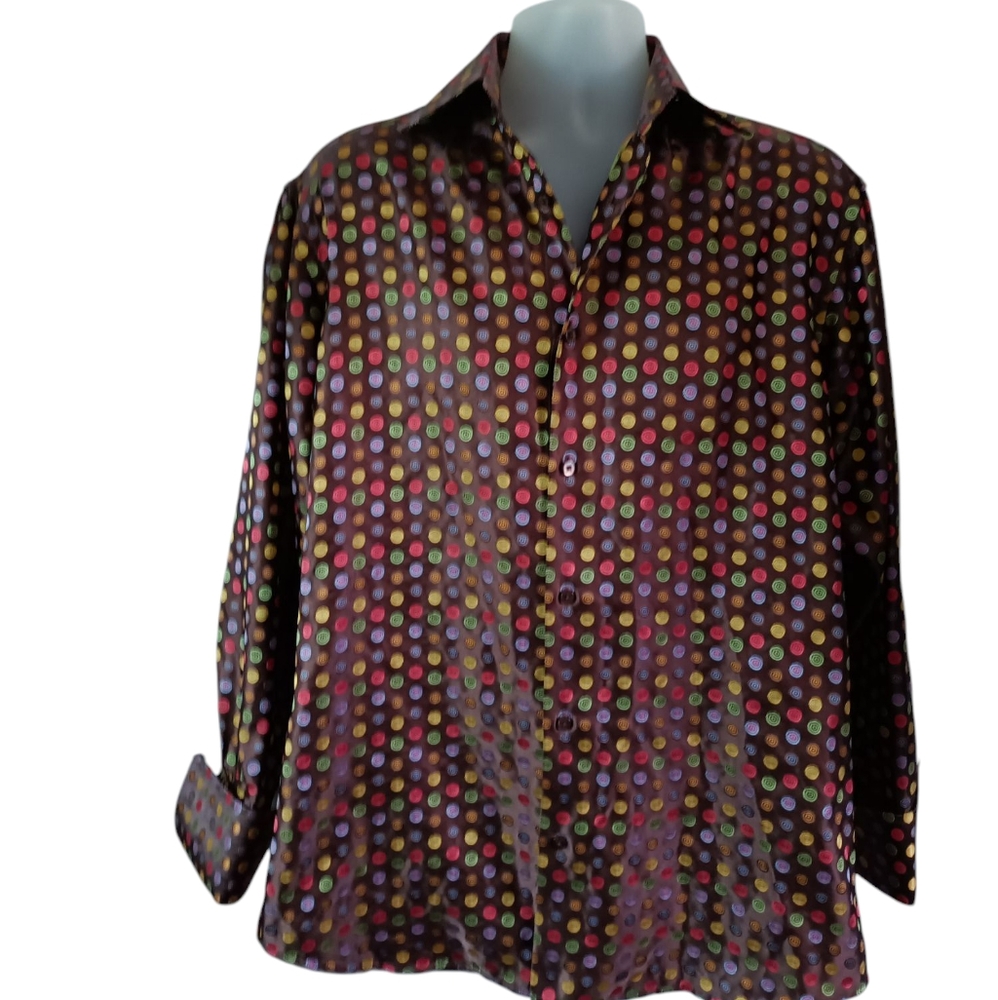Leonardi Shiny Long Sleeve Men's Shirt. Medium. - Picture 2 of 16